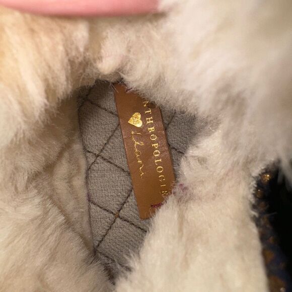 LLANI x ANTHROPOLOGIE suede Embroidered Slippers - Picture 8 of 13